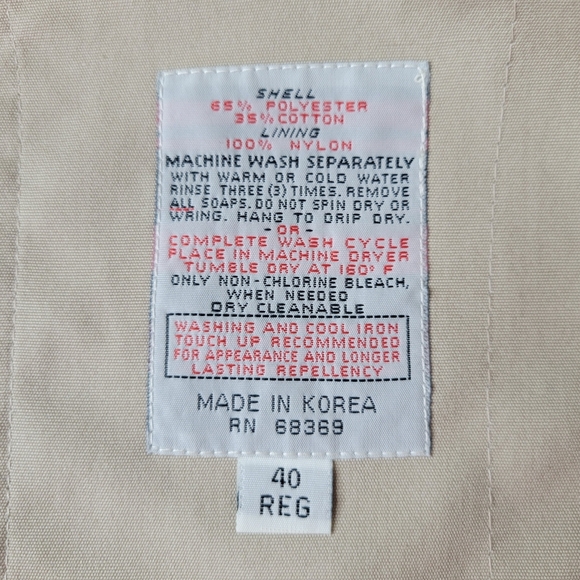 London Towne Trench Coat Men Size 40 Reg Khaki Zip Out Faux Fur Nylon Liner - Picture 8 of 15